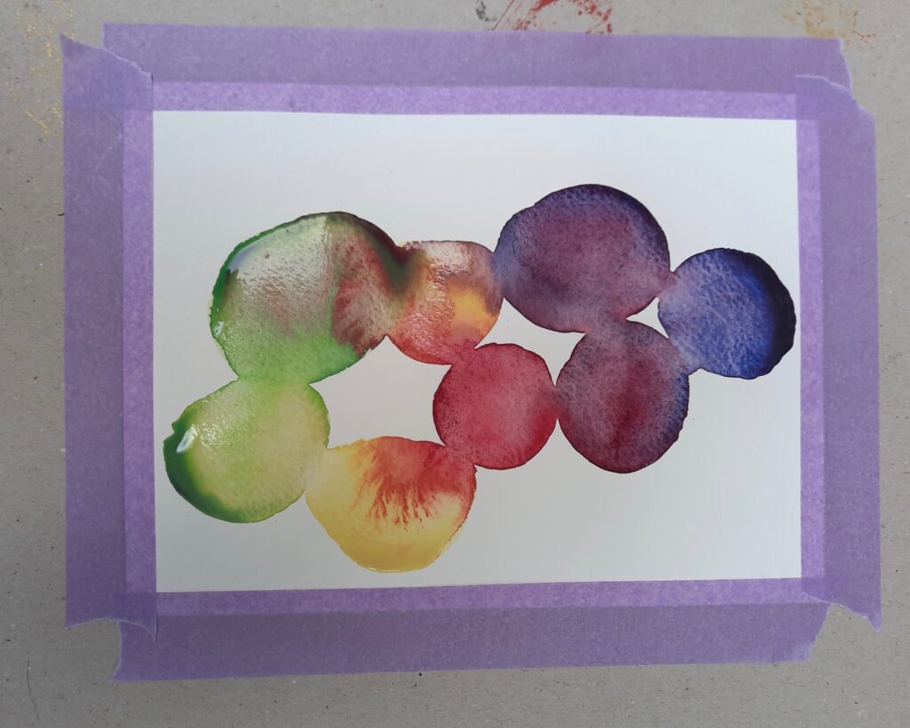 Spelen met aquarel verf